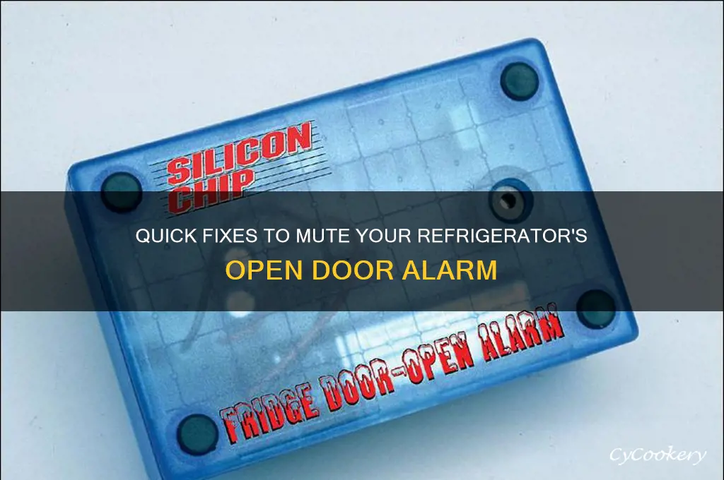 how to silence refrigerator open door alarm