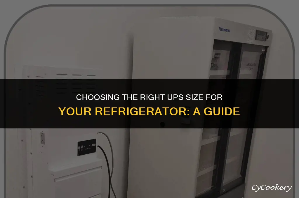 how to size a ups for a refrigerator