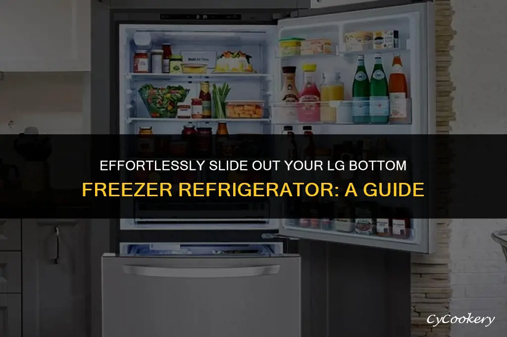 how to slide my lg bottom freezer refrigerator out
