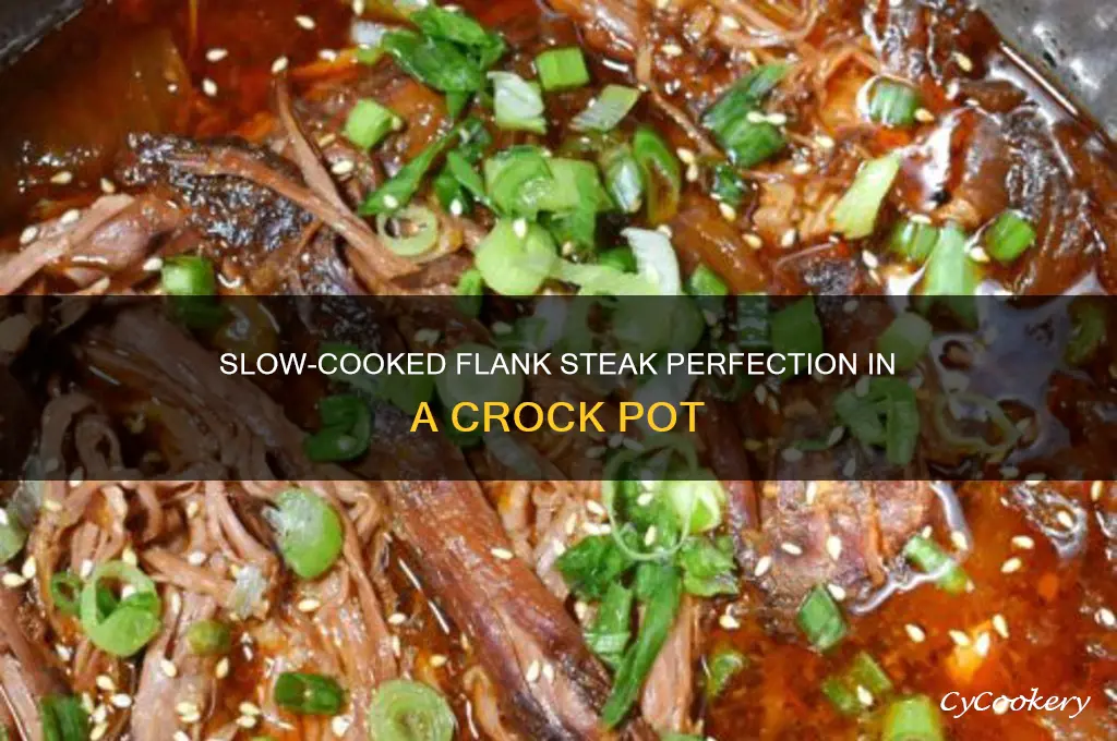 how to slow cook flank steak in crock pot