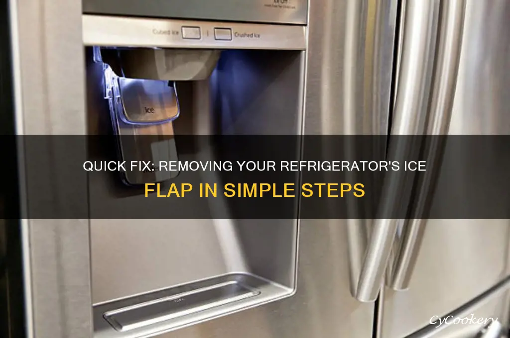 how to snap ice flap from refrigerator