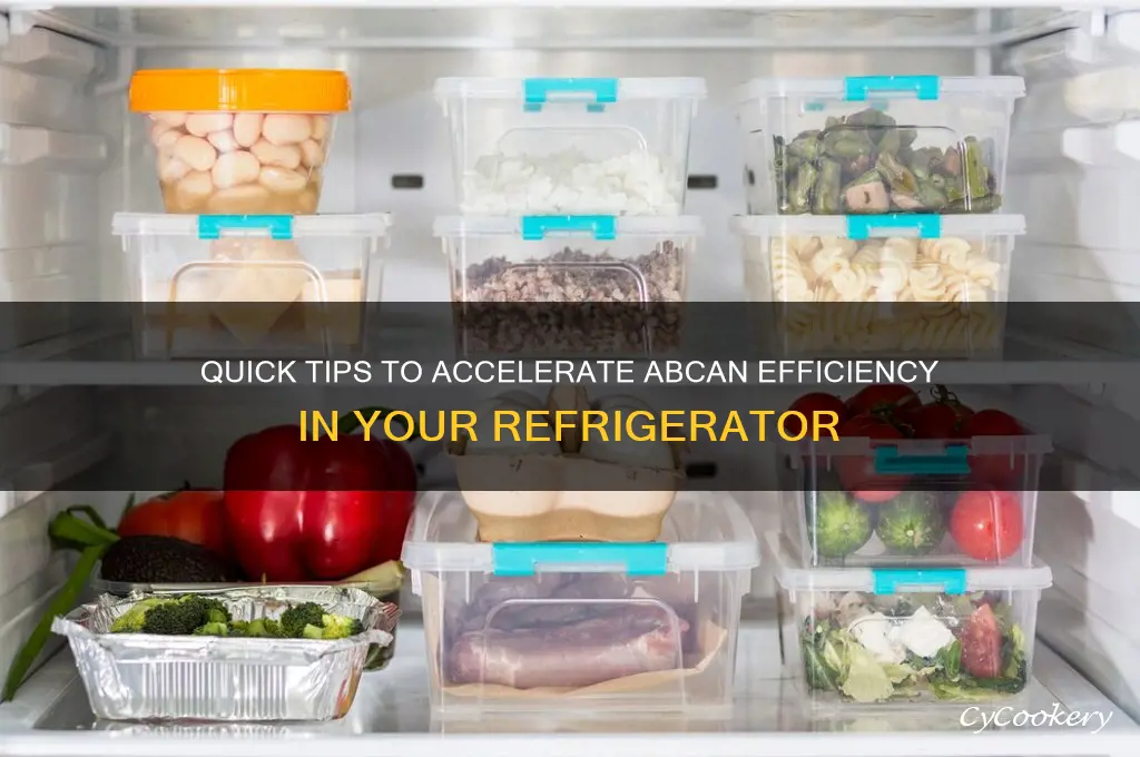 how to speed up abcan in refrigerator