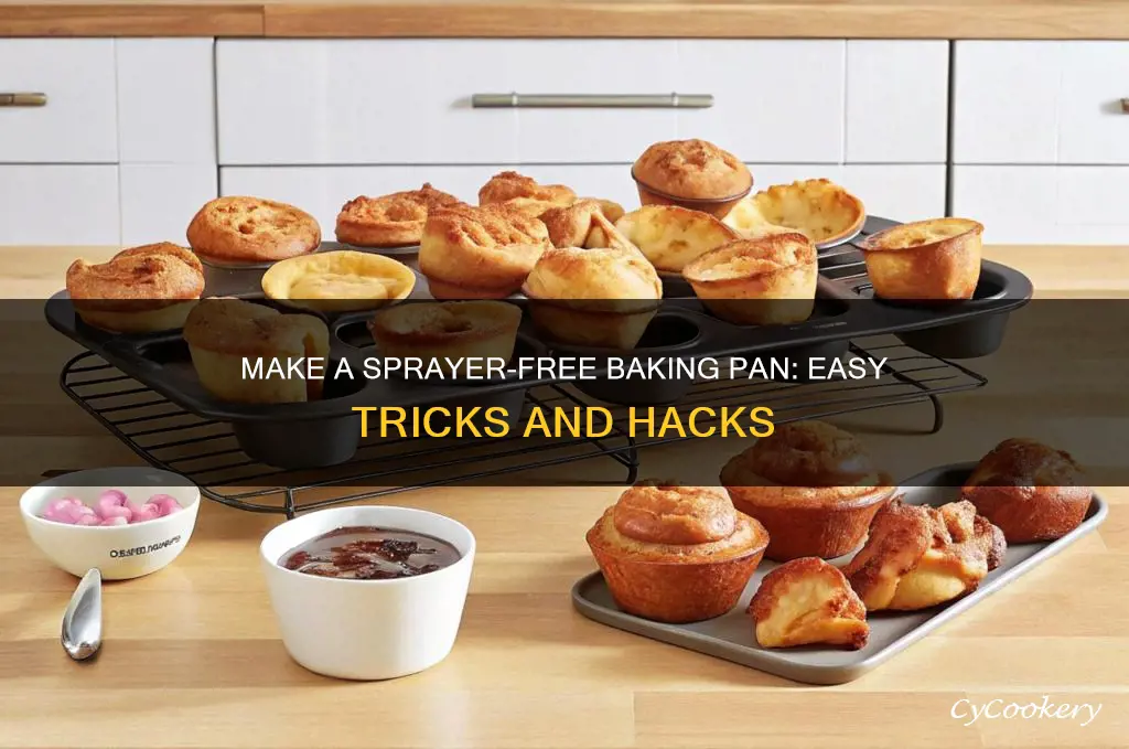how to spray a making pan without sprayer