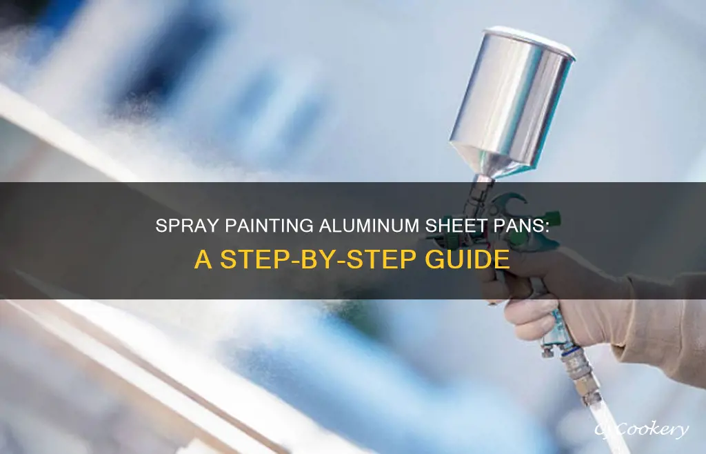 how to spray paint aluminum sheet pan