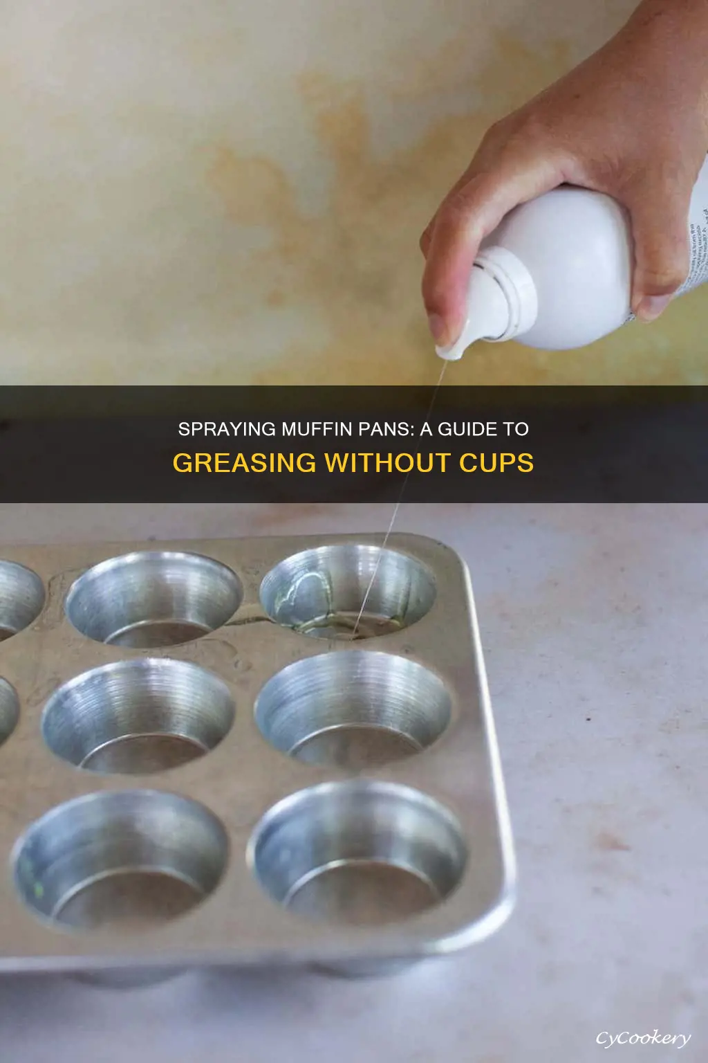how to spray your muffin pan without cups