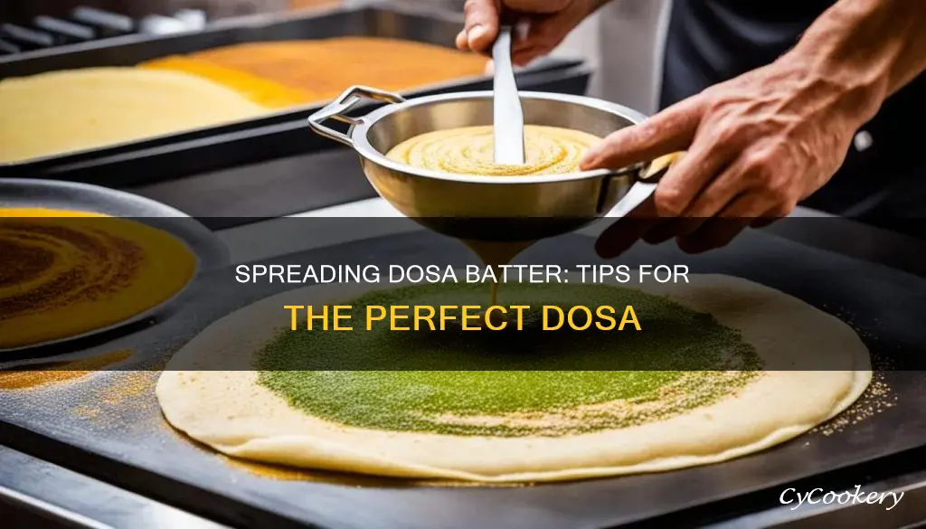 how to spread dosa batter on pan
