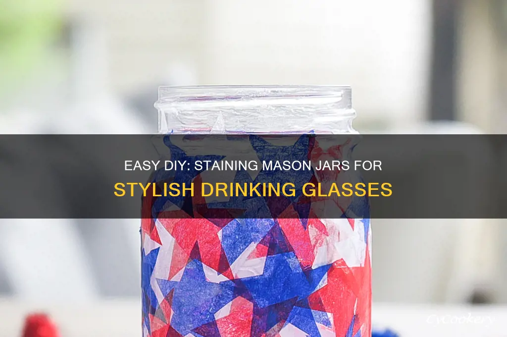 how to stain mason jars for drinking