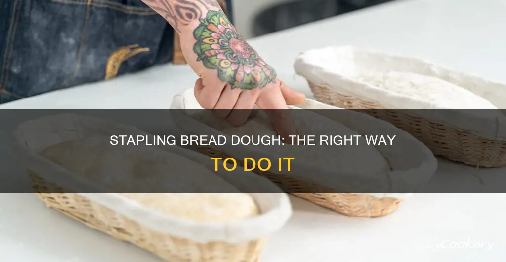 how to staple of bread dough in pan