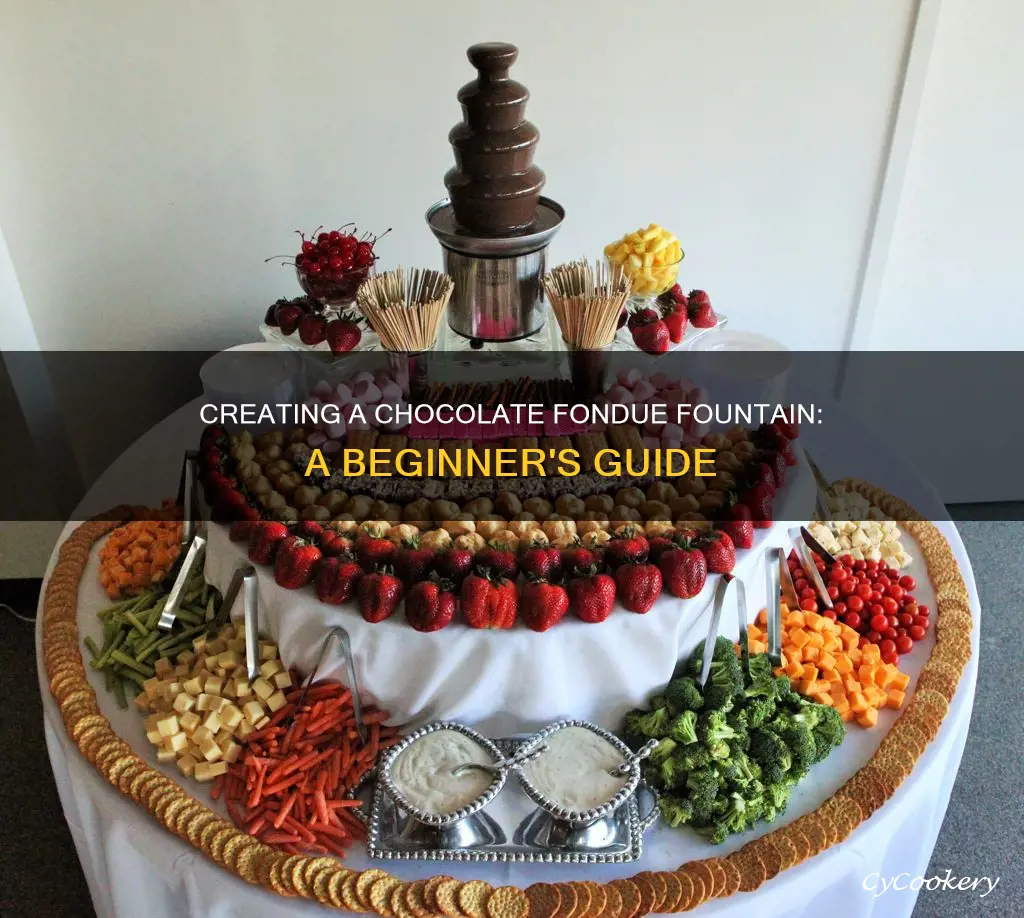 how to start a chocolate fondue fountain