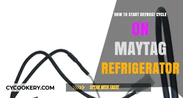 Initiating the Defrost Cycle on Your Maytag Refrigerator: A Simple Guide