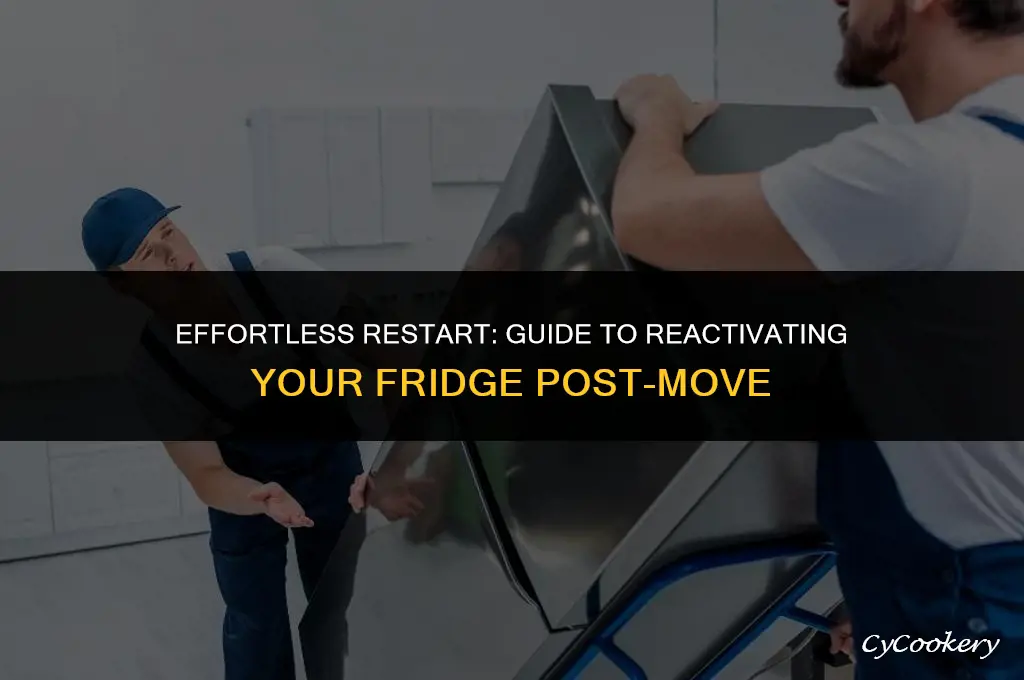 how to start up a refrigerator after moving