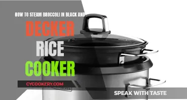 Steaming Broccoli: Black+Decker Rice Cooker Method