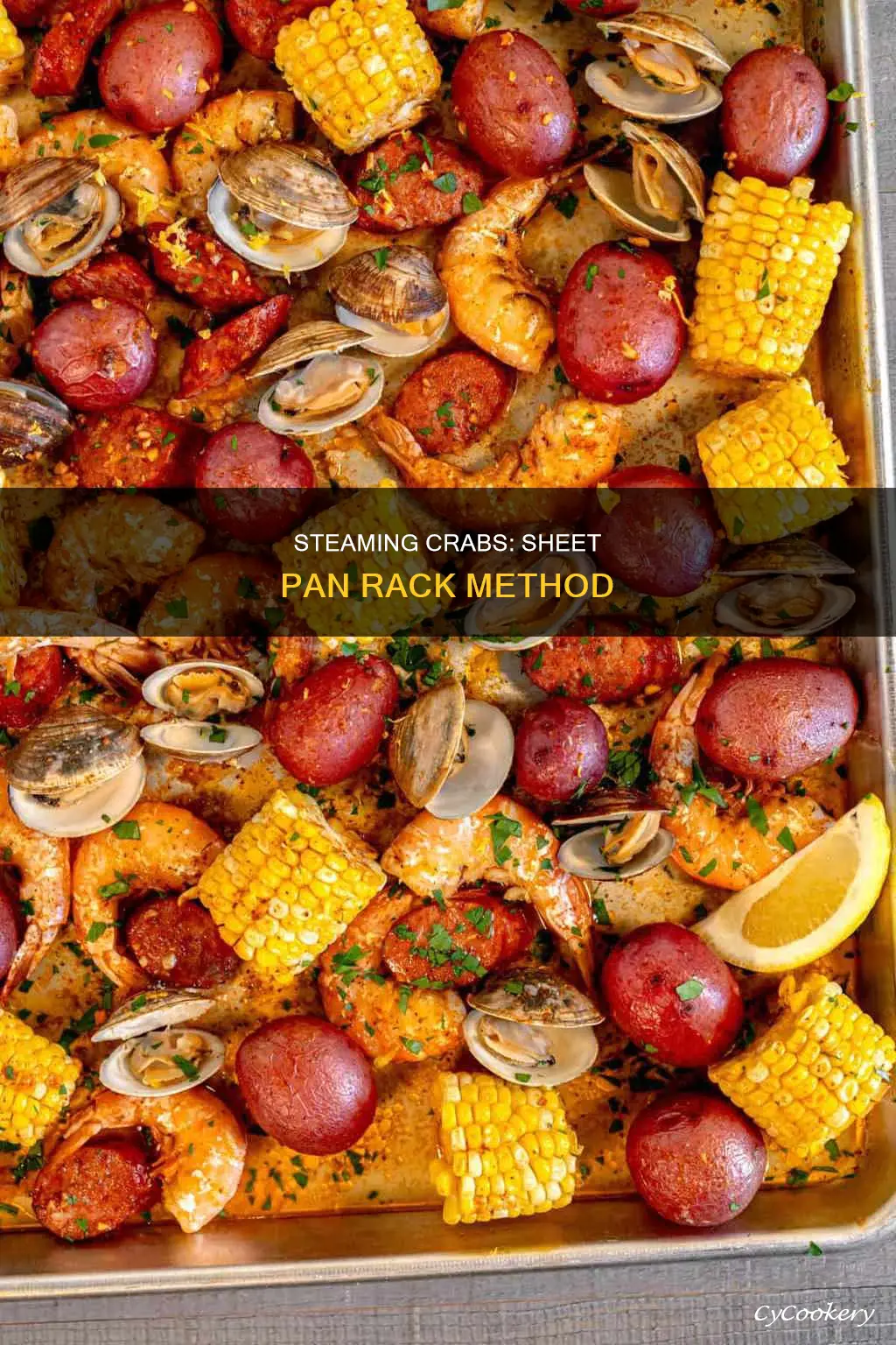how to steam crab sheet pan rack