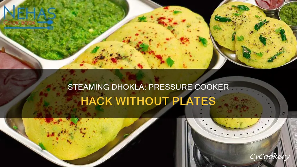 how to steam dhokla in pressure cooker without plates