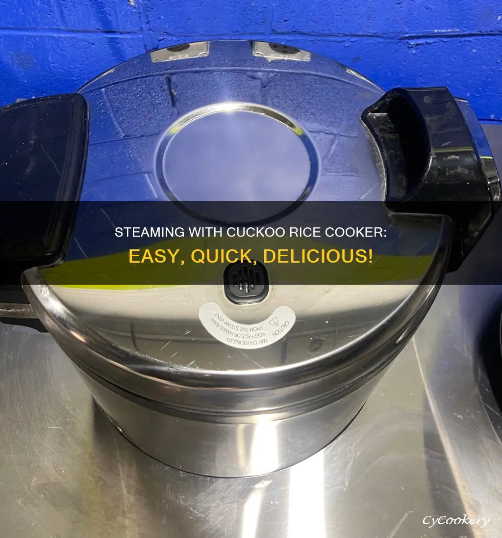 how to steam in cuckoo rice cooker