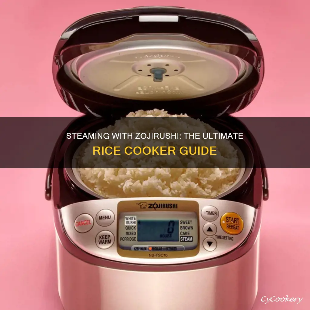 how to steam in zojirushi rice cooker