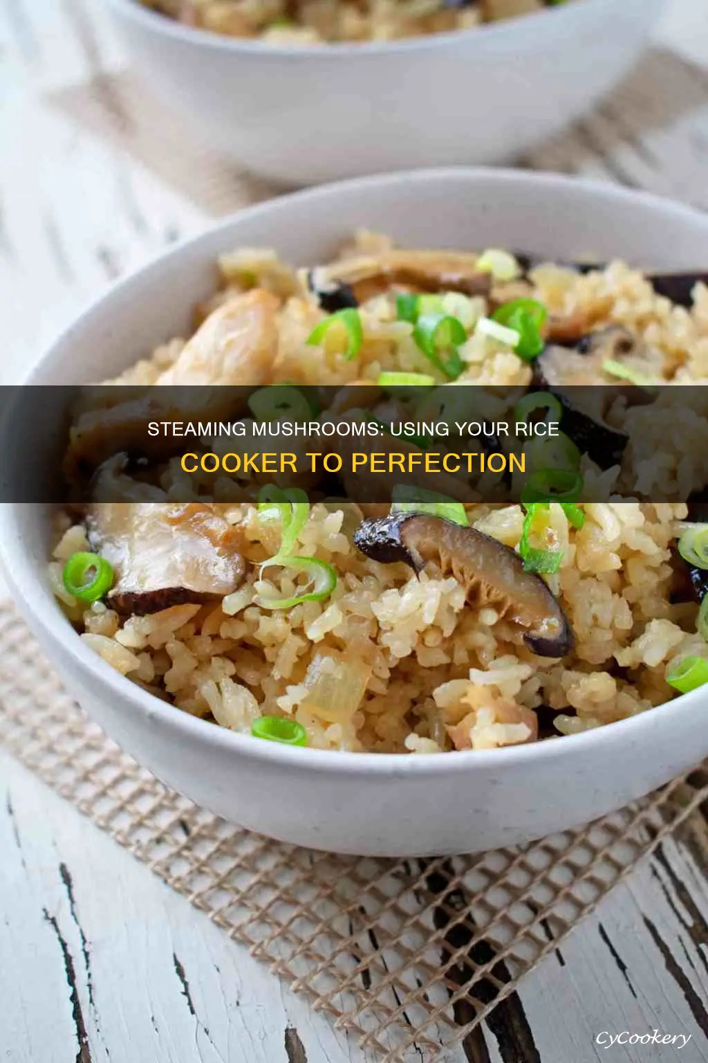 how to steam mushrooms in a rice cooker