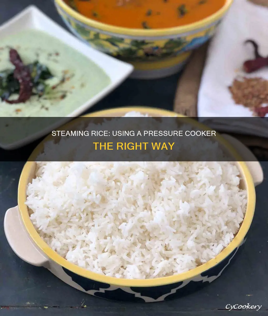 how to steam rice in a pressure cooker