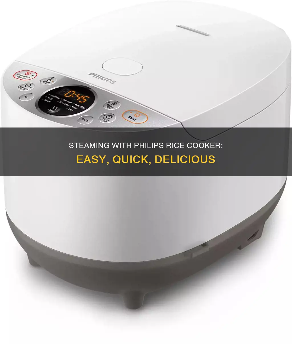 how to steam using philips rice cooker