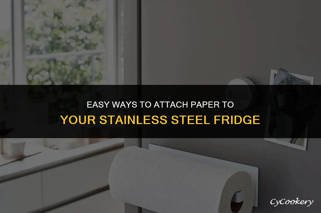 how to stick paper to stanless steal refrigerator