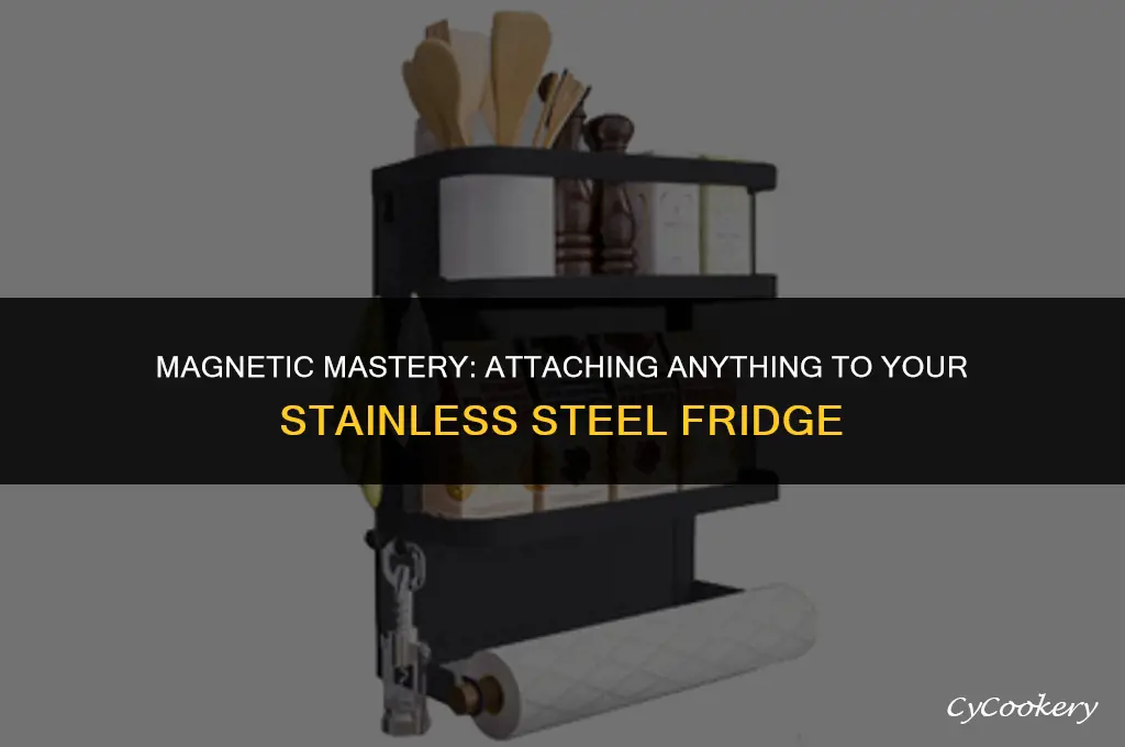 how to stick things to a stainless steel refrigerator