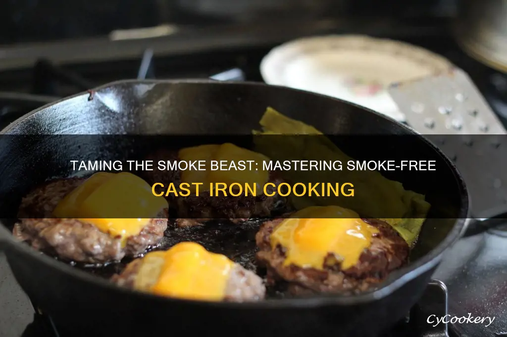 how to stop a cast iron pan from smoking