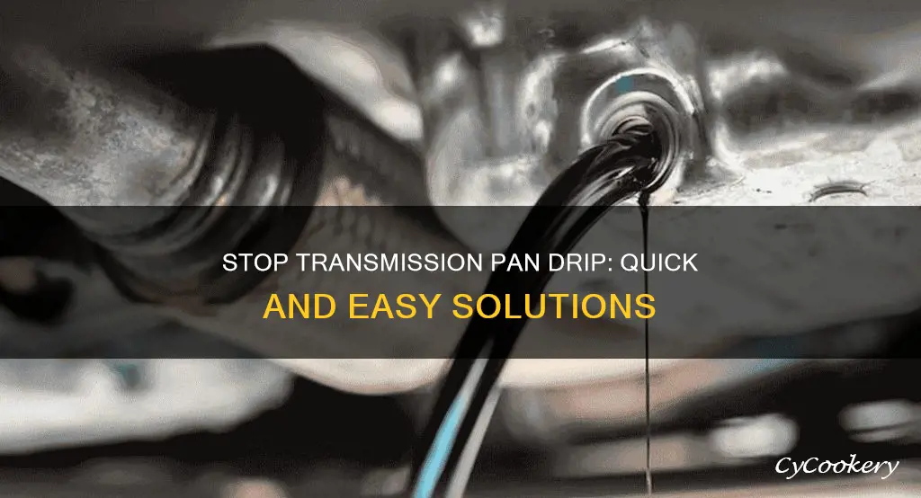how to stop a transmission pan drip