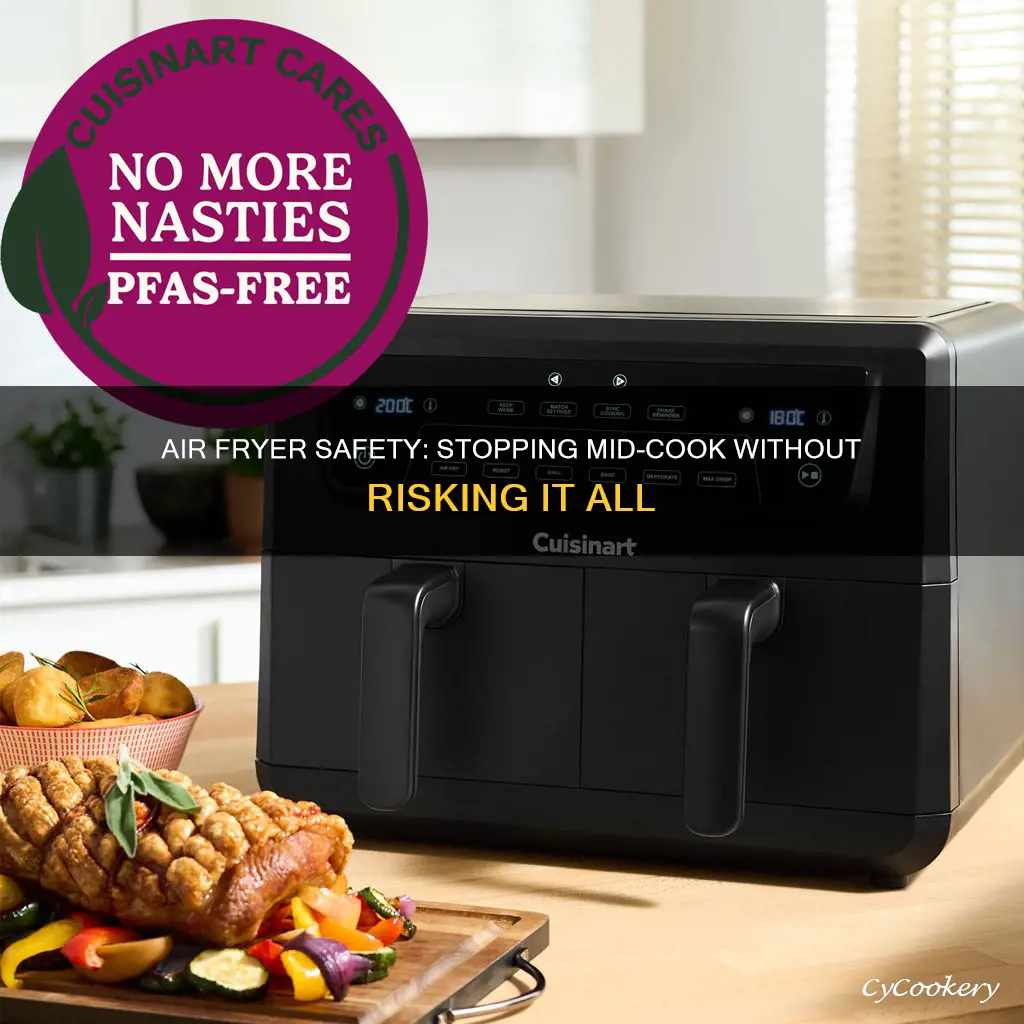 how to stop air fryer while cooking