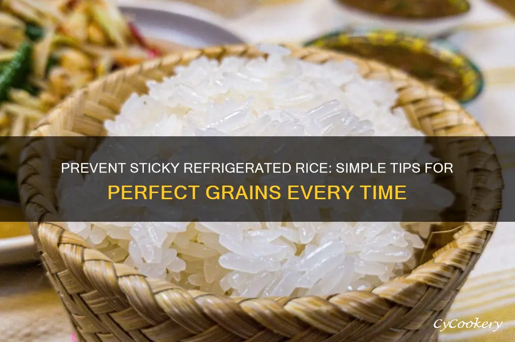 how to stop refrigerated rice from sticking