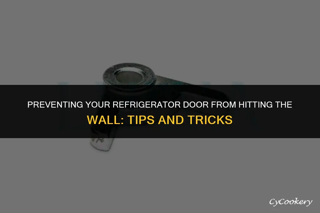 how to stop refrigerator door from hitting wall