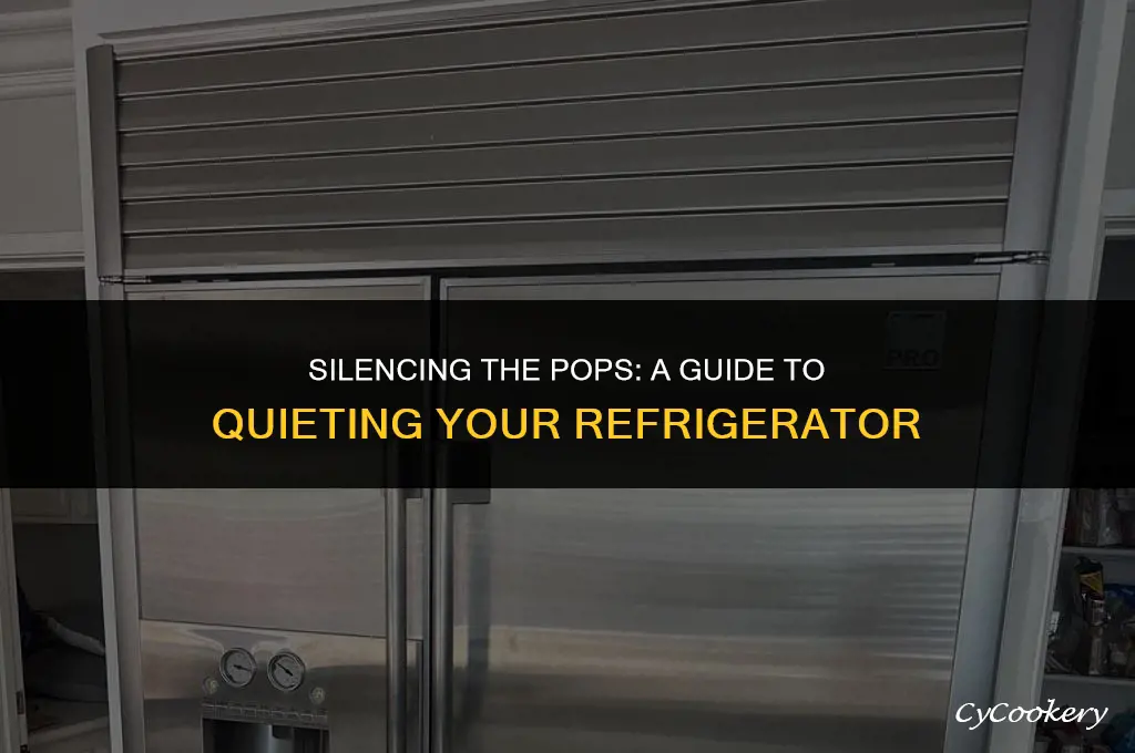 how to stop the refrigerator from making popping noise