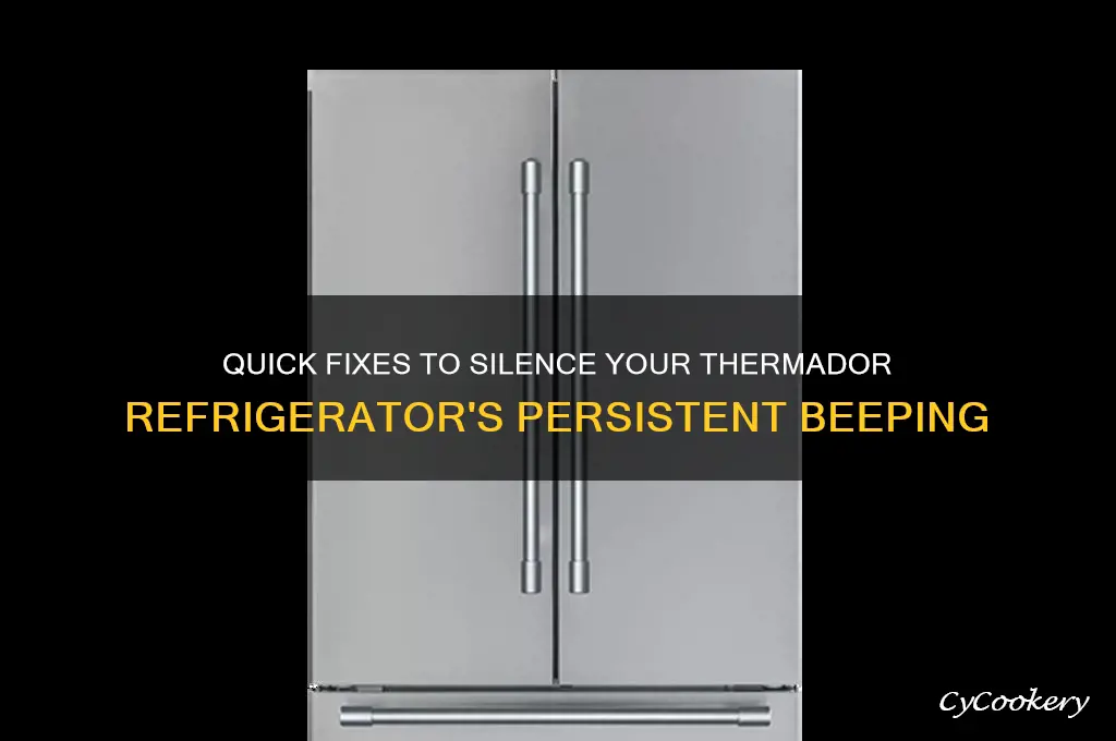 how to stop thermador refrigerator from beeping