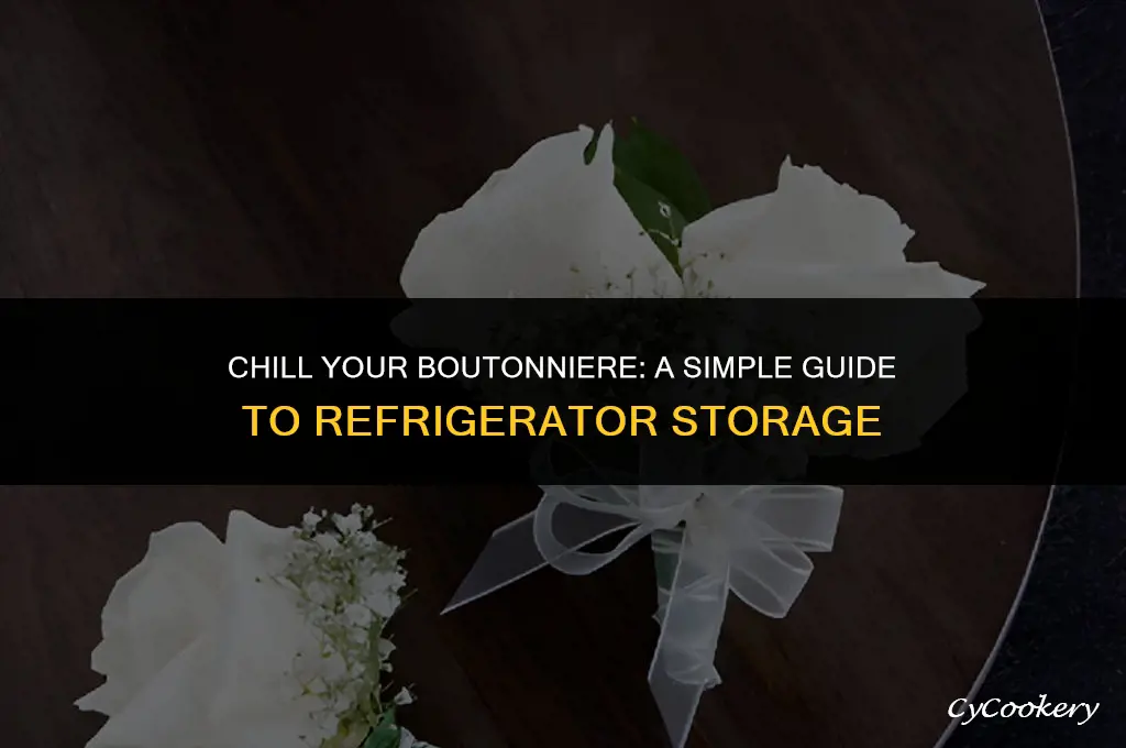 how to store a boutonniere in the refrigerator