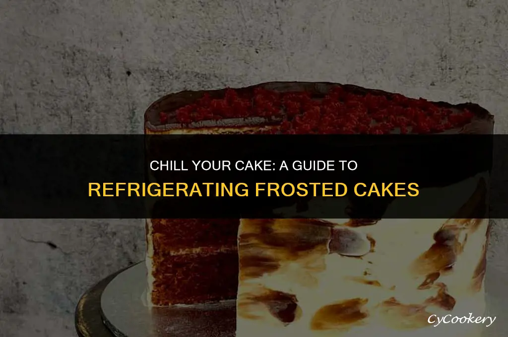 how to store a frosted cake in the refrigerator