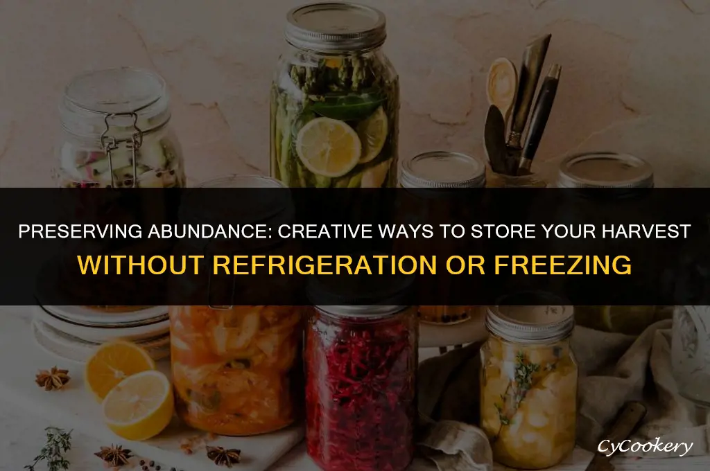 how to store a harvest without refrigerator or freezer
