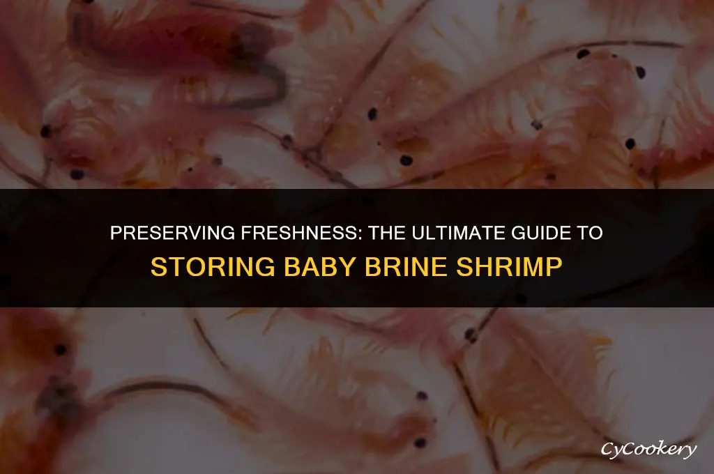 how to store baby brine shrimp in refrigerator