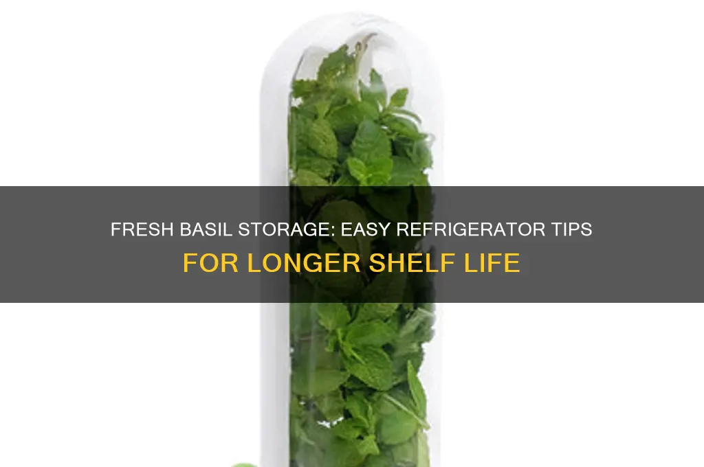 how to store basil in the refrigerator