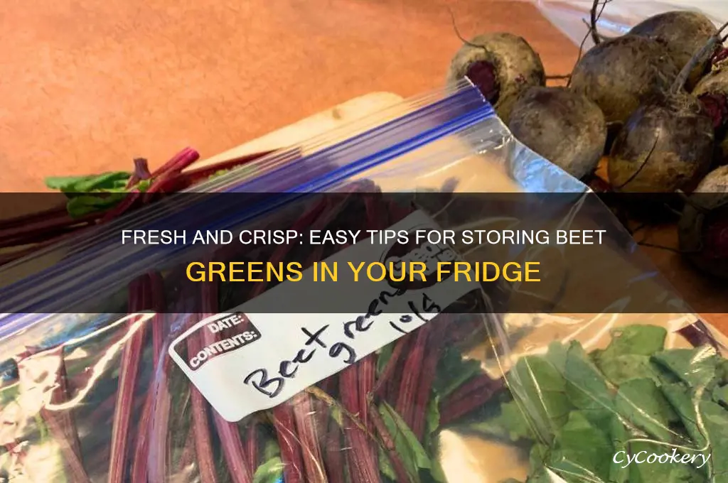 how to store beet greens in refrigerator