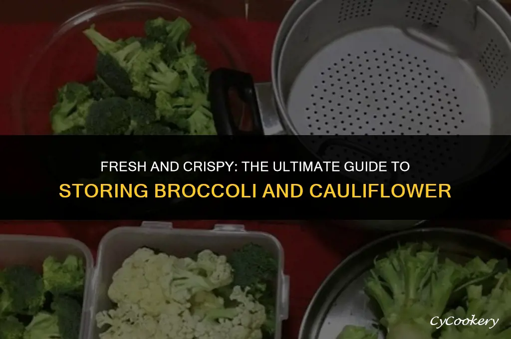 how to store broccoli and cauliflower in the refrigerator
