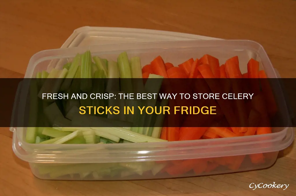 how to store celery sticks in refrigerator