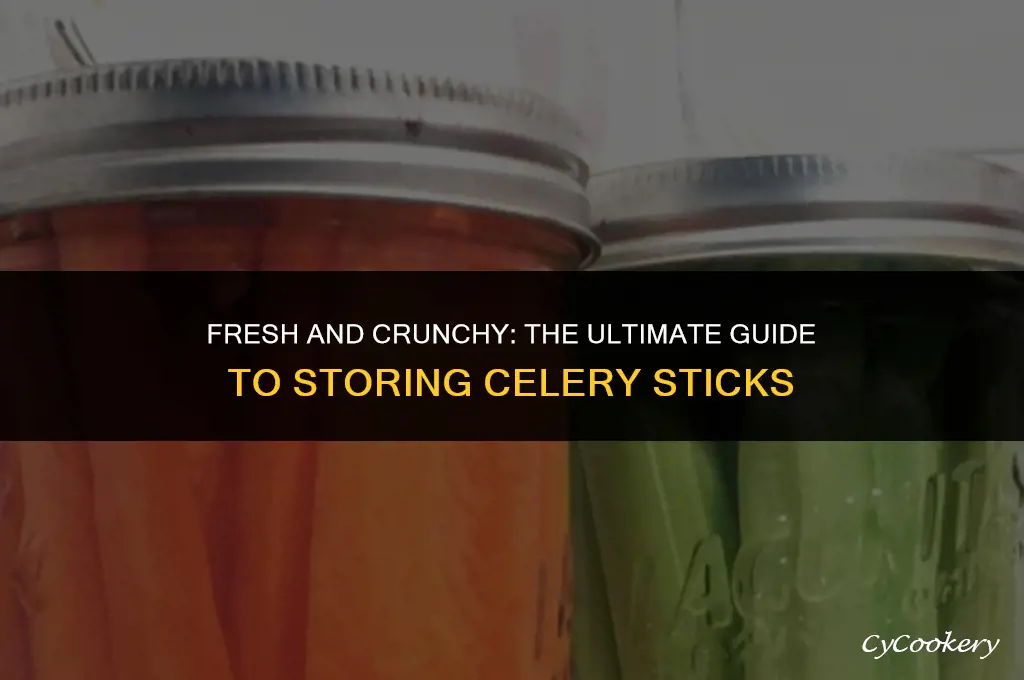 how to store celery sticks in the refrigerator