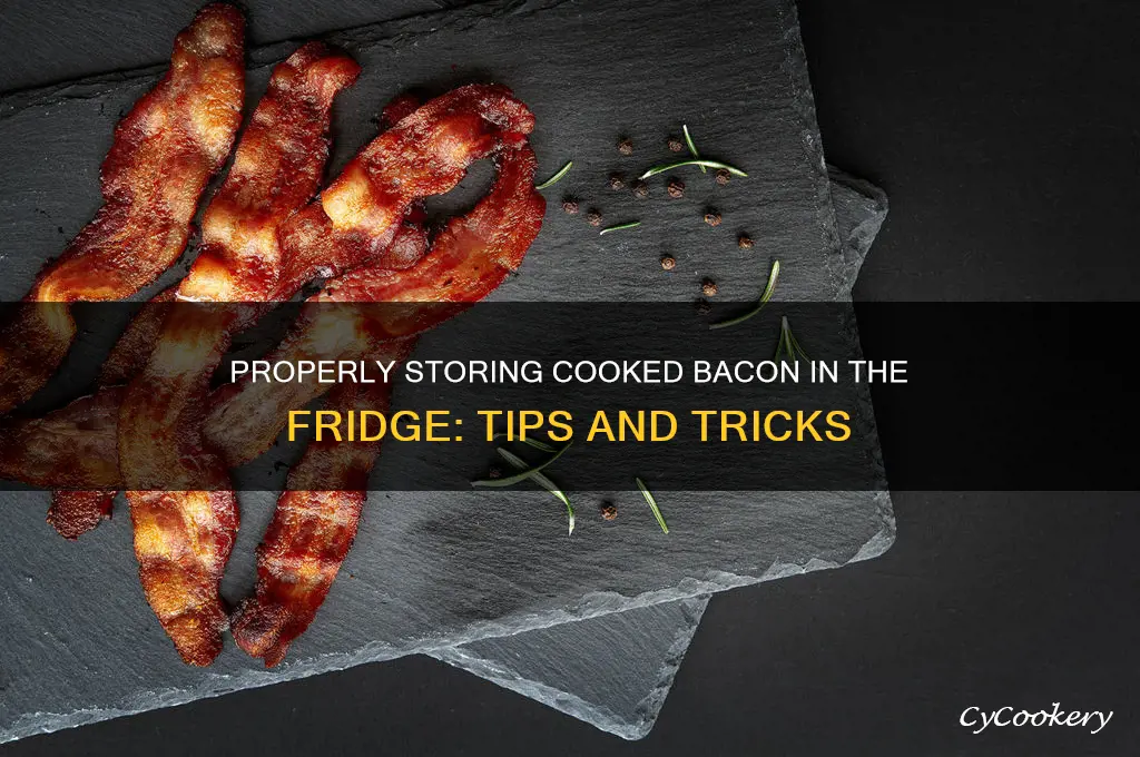how to store cooked bacon in refrigerator
