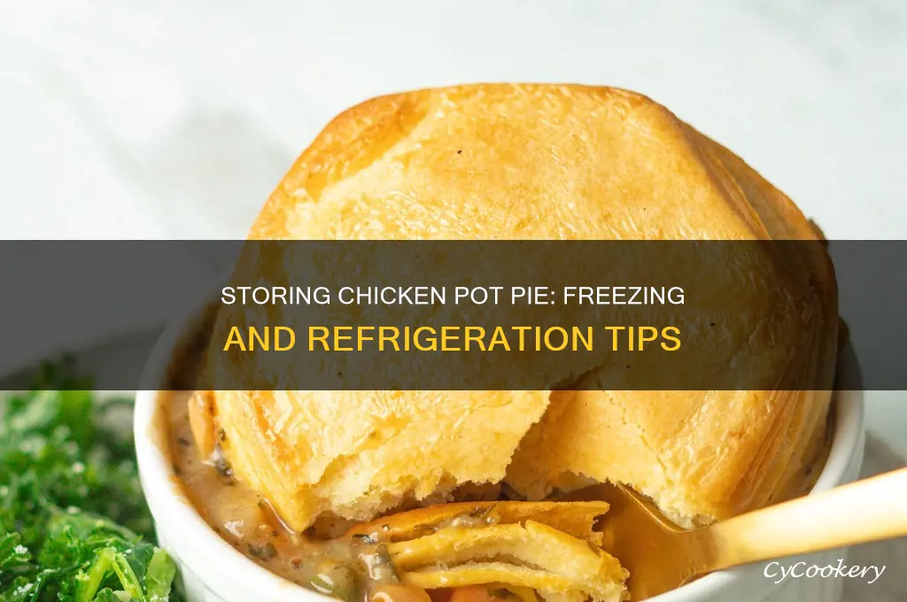 how to store cooked chicken pot pie