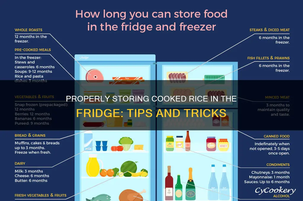 how to store cooked rice in refrigerator