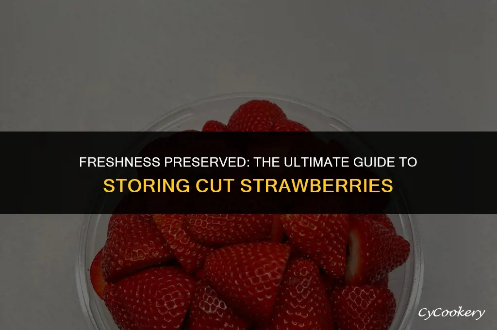 how to store cut strawberries in the refrigerator