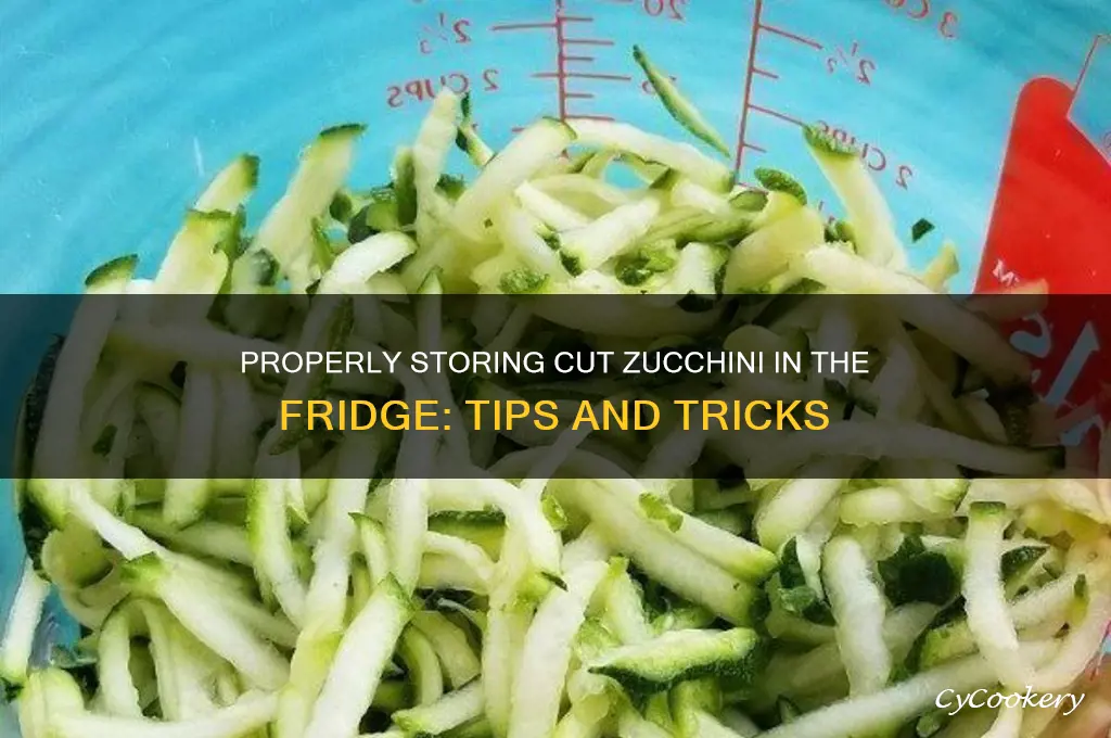 how to store cut zucchini in refrigerator