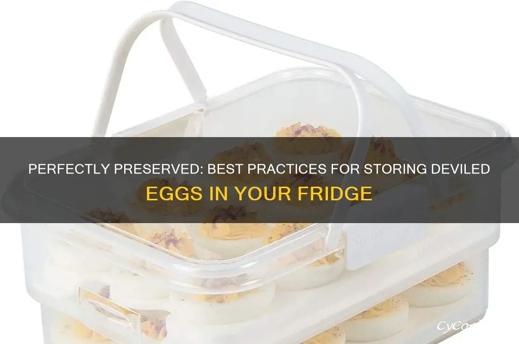 how to store deviled eggs in refrigerator