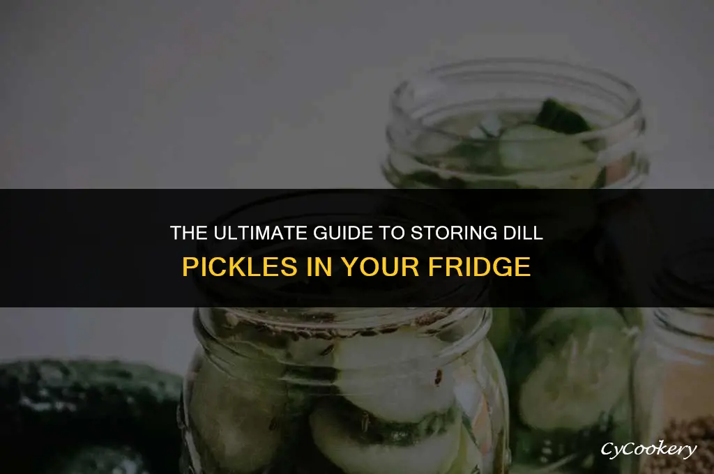 how to store dill pickles in the refrigerator