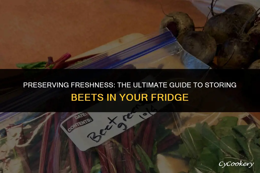 how to store fresh beets in the refrigerator