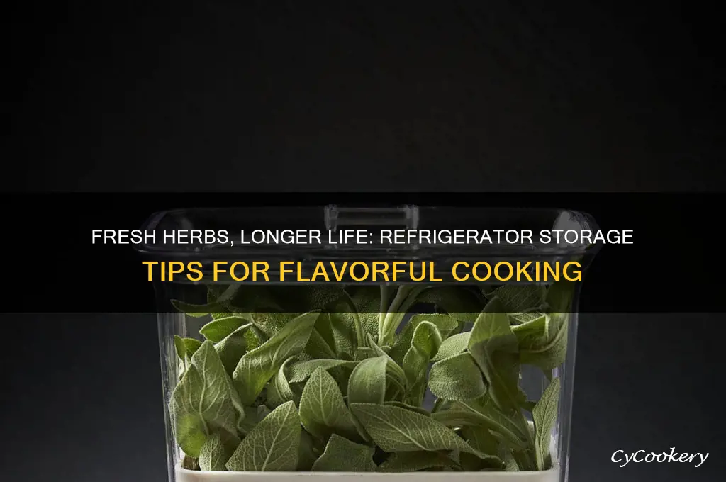 how to store fresh herbs in refrigerator